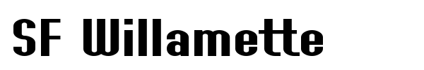 SF Willamette font preview